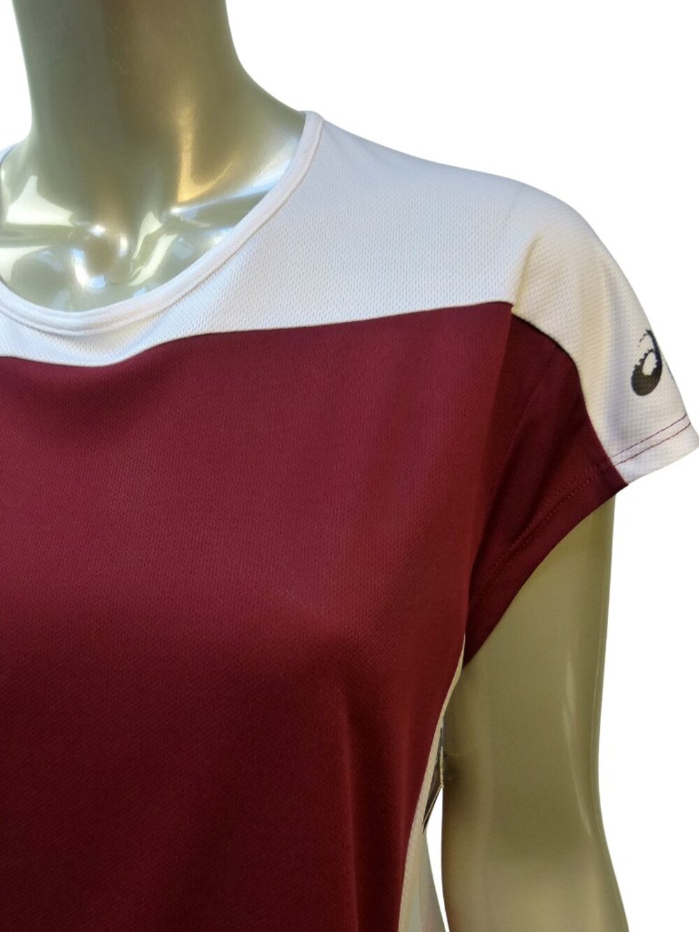 Asics Cap Sleeve Volleyball Top Sz Large Workout Red White